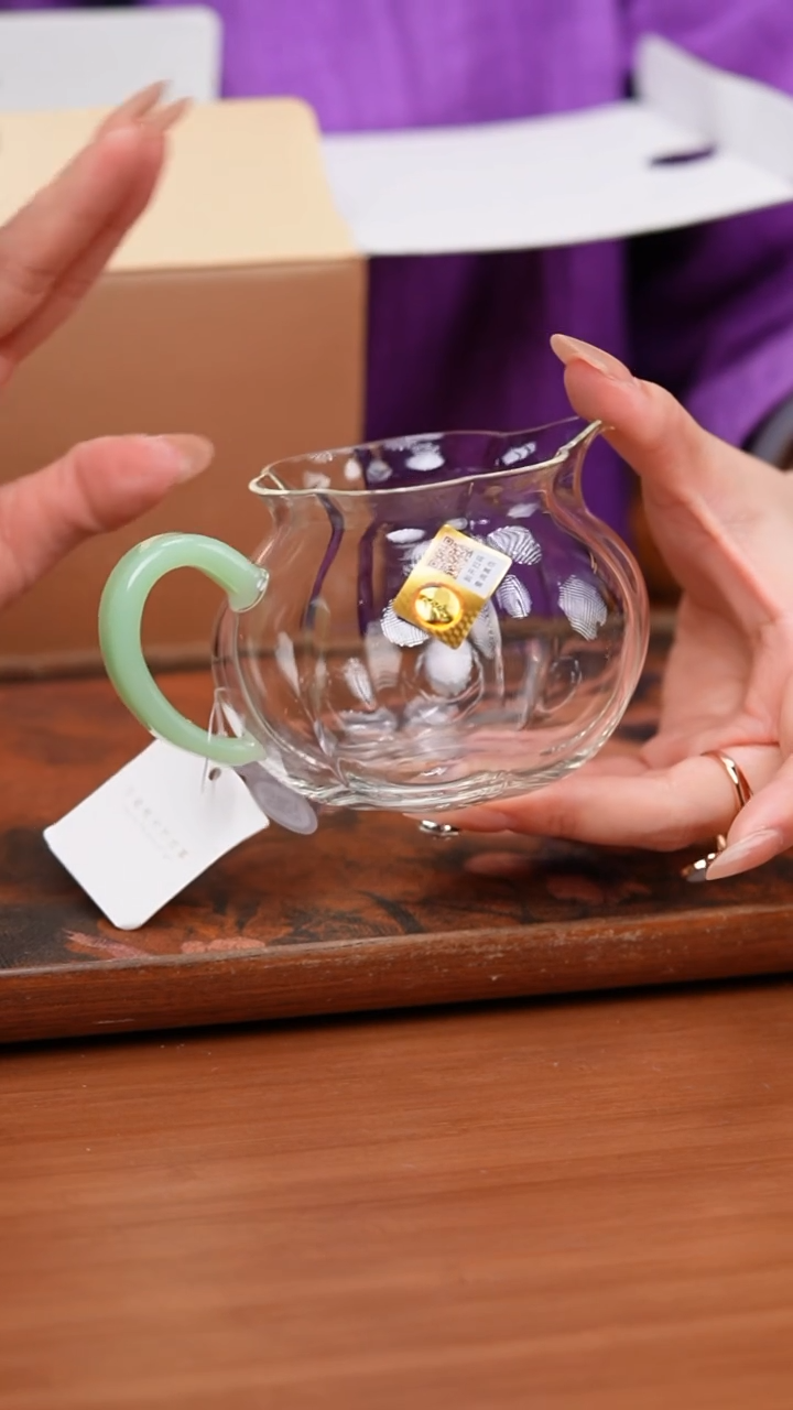 【闪购商品】禾器/晶彩纳福茶海/浅玉色/长金专版