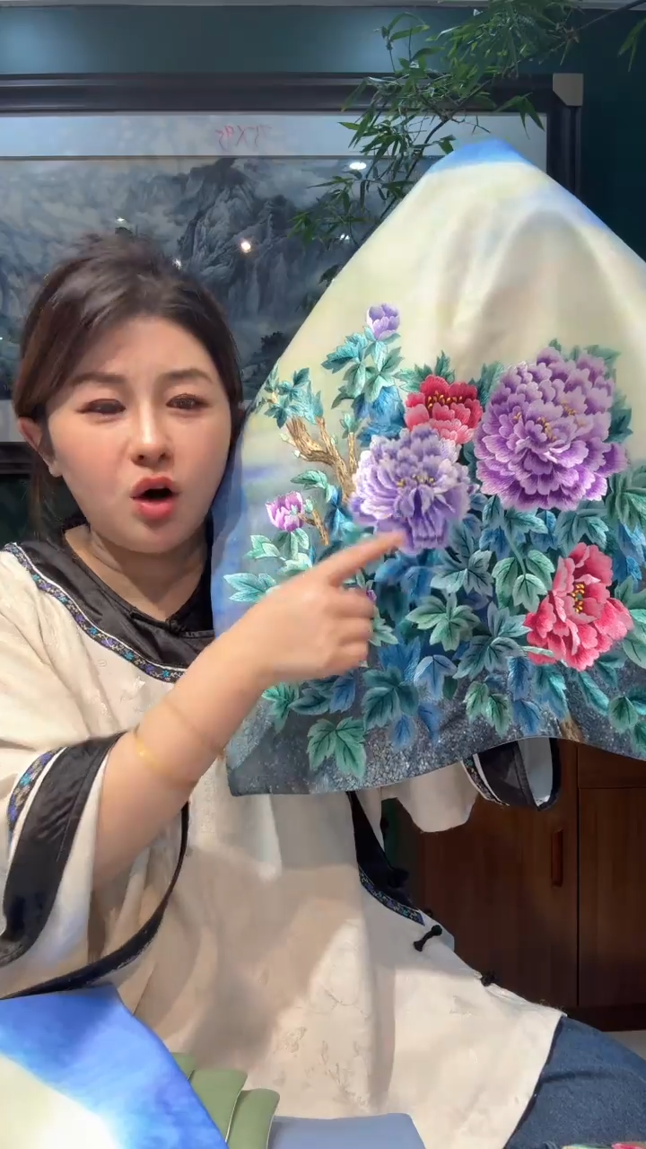 刺绣非遗苏绣手工工艺品抱枕套