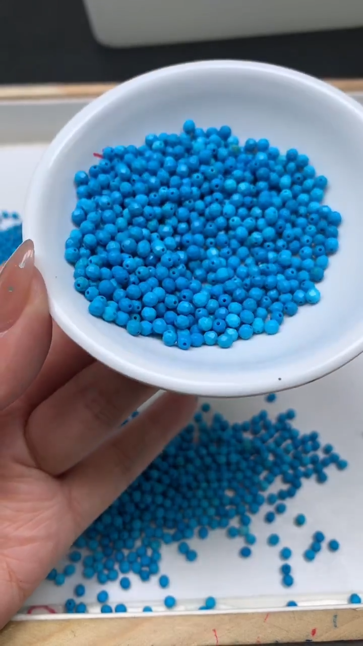 未镶嵌玛瑙手饰A1995 高瓷蓝切面3mm30个8元