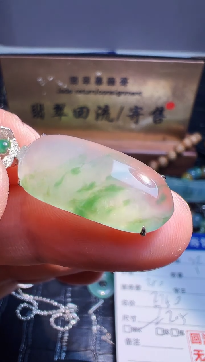 【闪购商品】翡翠颈饰18K金镶嵌翡翠回流