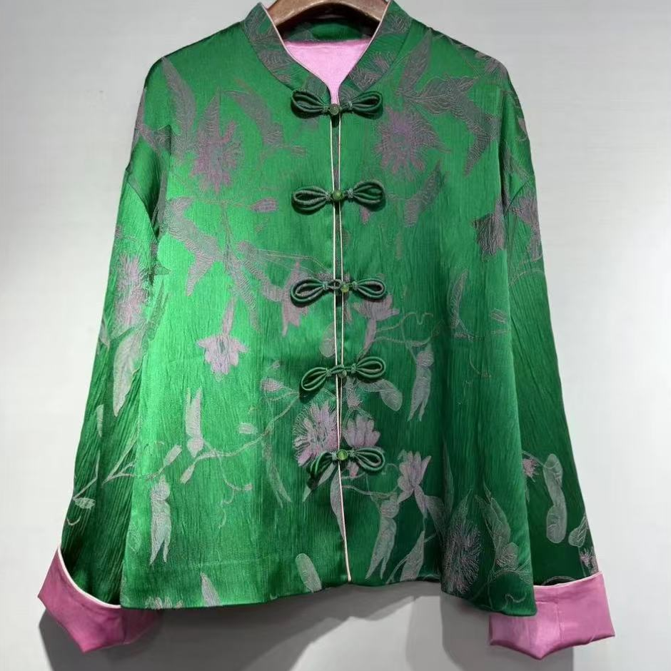 【梅梅专属】新中式国风复古加厚中国风双层秋冬提花外套