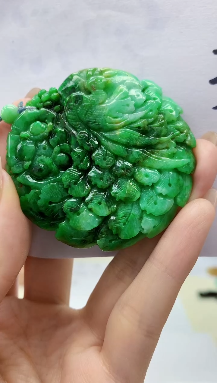 【闪购商品】定制翡翠未镶嵌1502jw-毛货挂件25