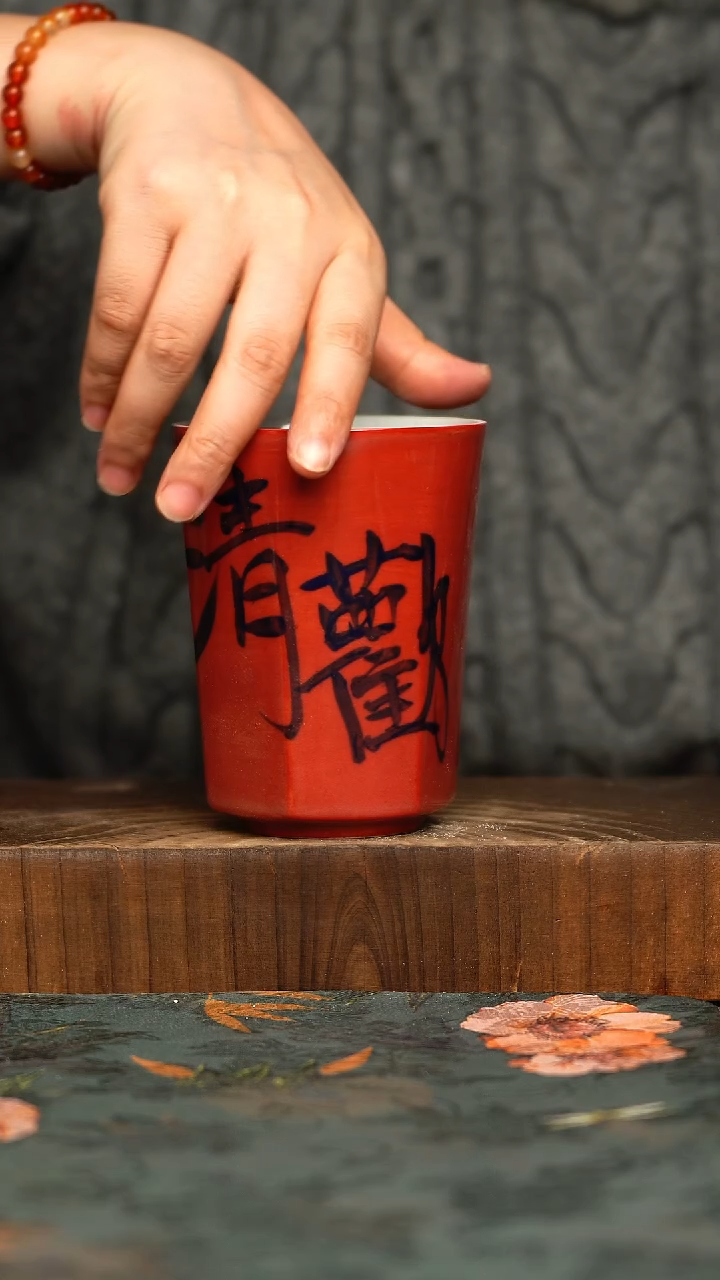 杯釉下彩手工手绘同款陶器