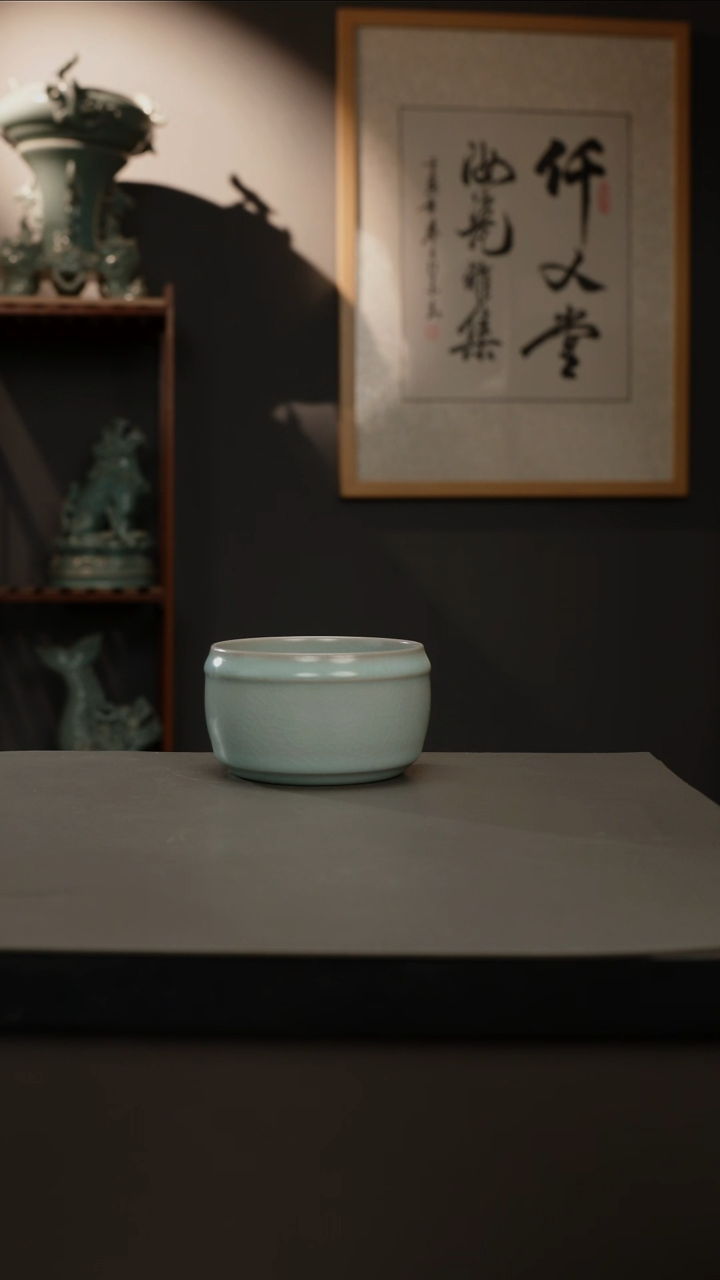 【闪购商品】杯仿古釉原矿 鼓腹杯