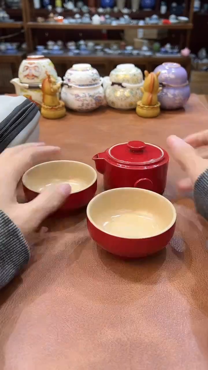 真的很便宜会开片的旅行茶具