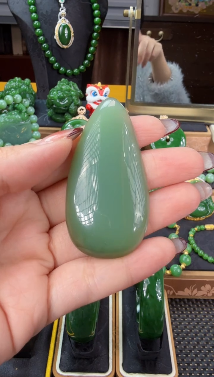 【闪购商品】和田玉（碧玉）吊坠(不含链)未镶嵌 