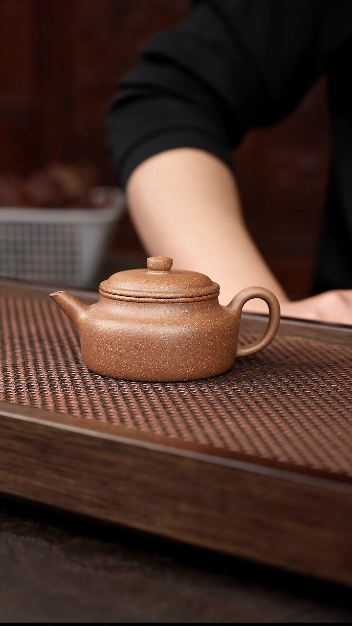 茶壶紫砂青降坡扁德中