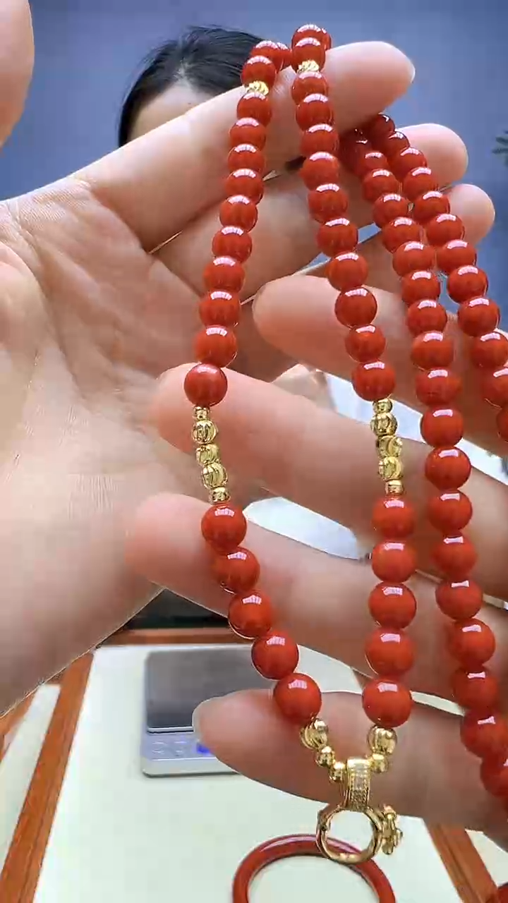 高货红色diy颈饰6mm万能链