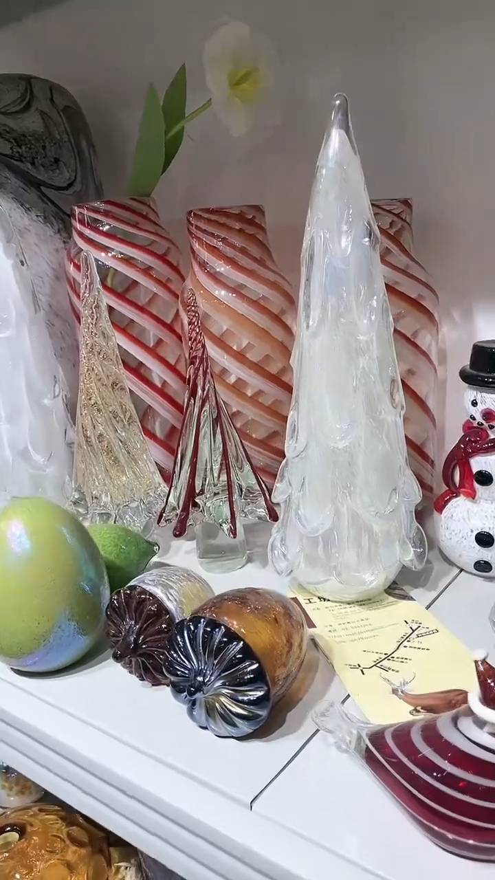 【闪购商品】琉璃1只底部有洞厚重40厘米摆件圣诞树