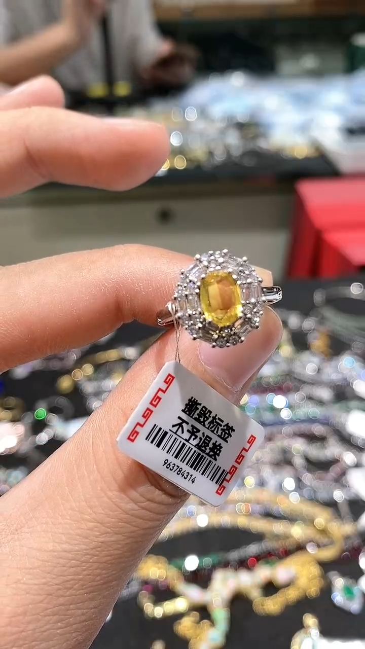 【闪购商品】蓝宝石戒指银S925镶嵌戒指