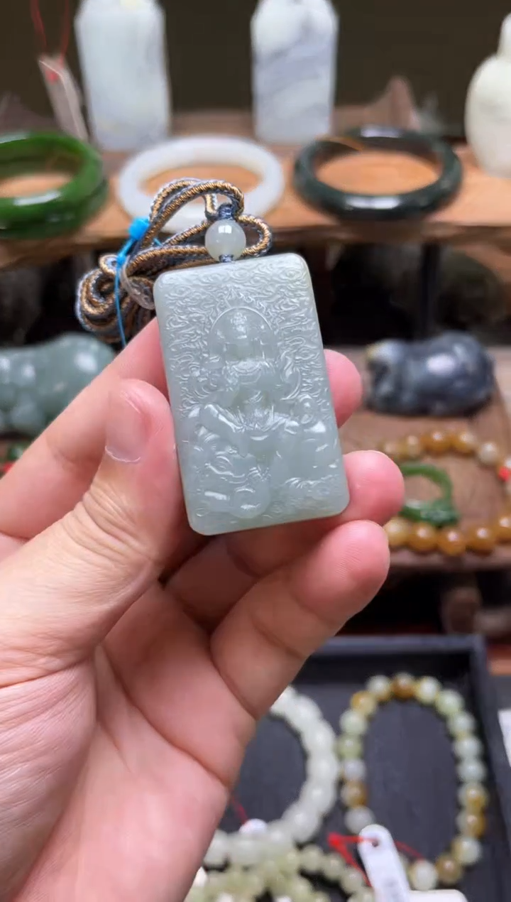 和田玉未镶嵌吊坠(不含链)吐拉牧场 普贤 9009502