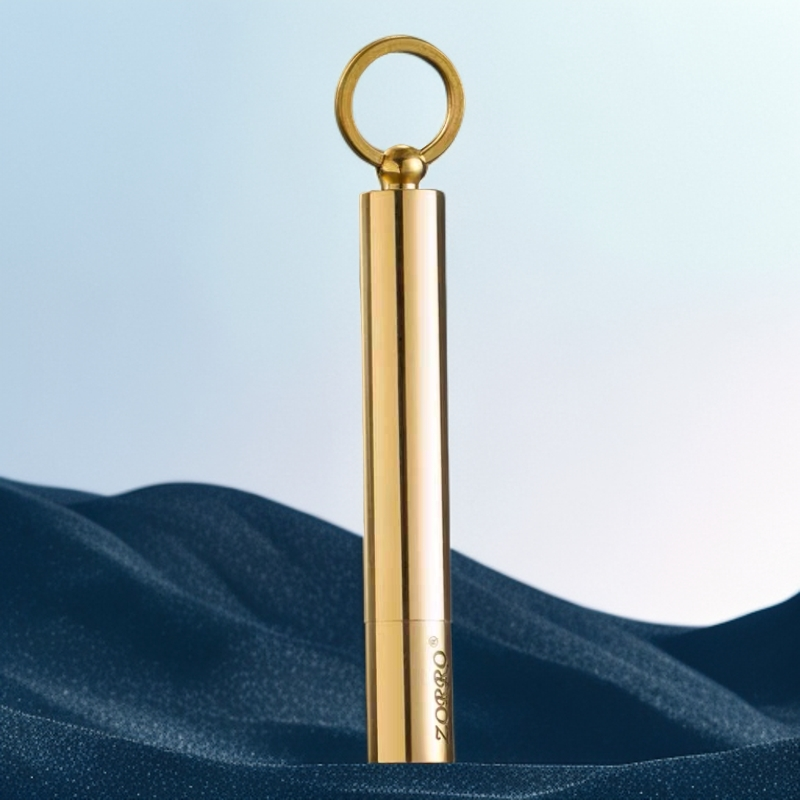 ZORRO-ZX301F原铜滚花 创意纤巧迷你便携钥匙扣 煤油小挂件