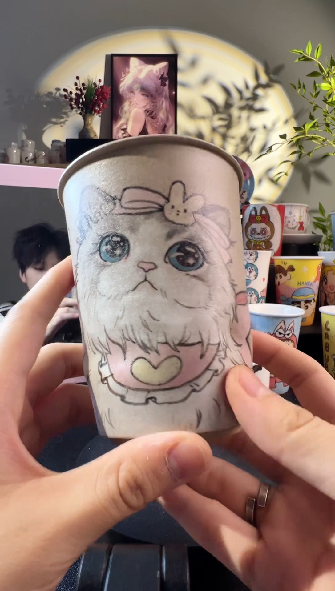 【闪购商品】摆件纯手工手绘陶瓷小杯杯