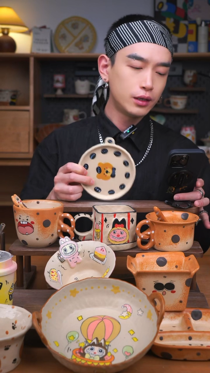 杯子景德镇可爱设计师款陶瓷