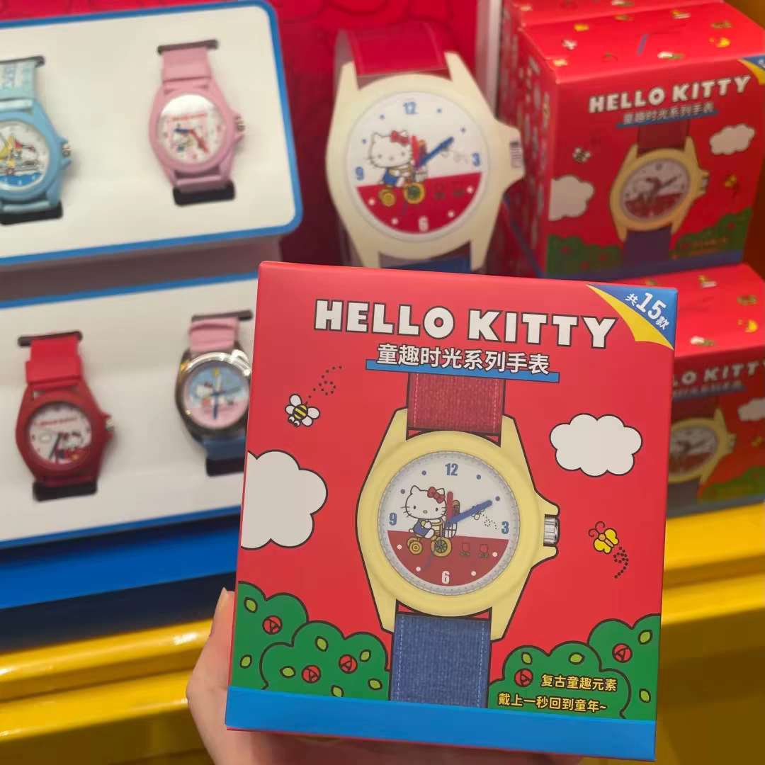 TOPTOY正版Hello kitty童趣时光系列手表盲盒潮玩周边