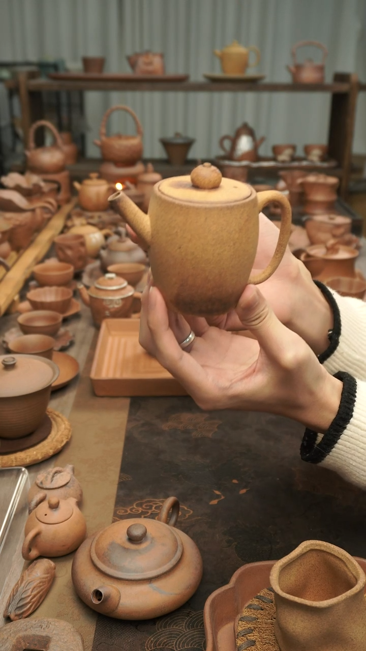 原矿料老岩泥  灯笼壶150ml