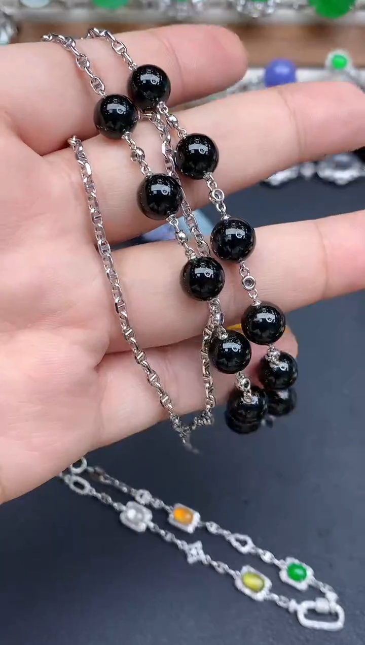 颈饰18K金镶嵌翡翠631-中国好珍宝