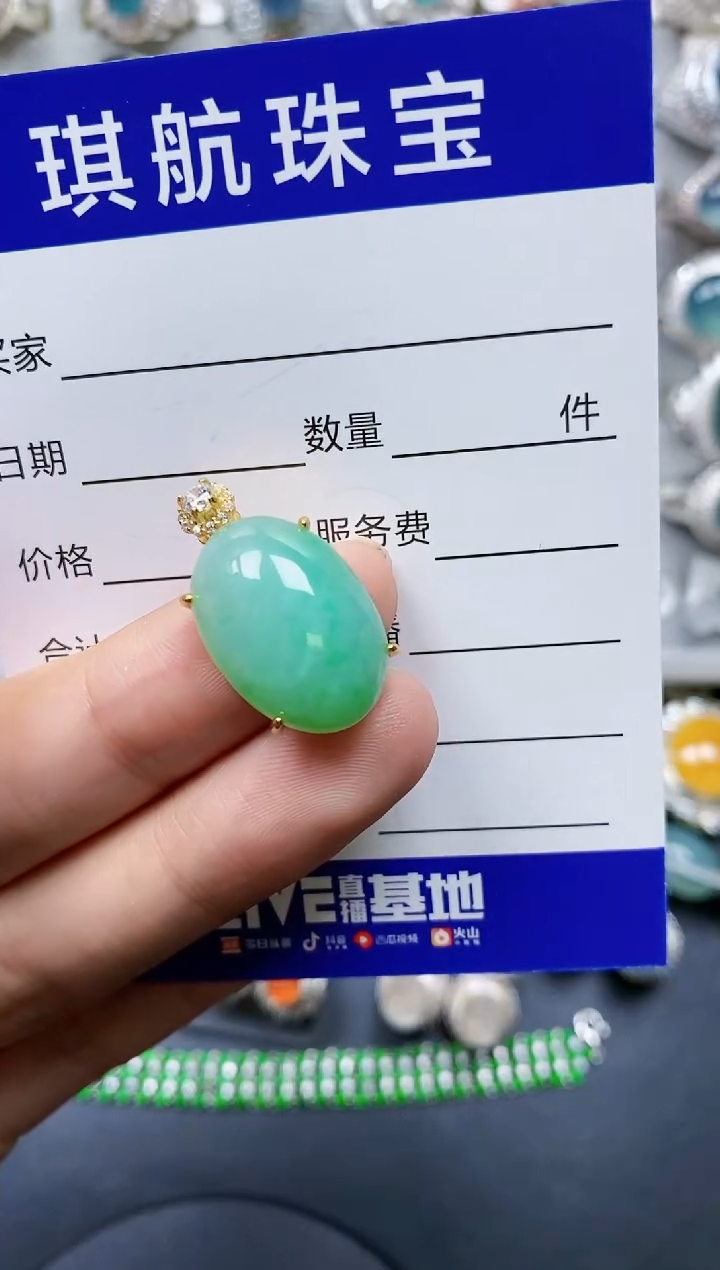 【闪购商品】翡翠颈饰银S925镶嵌0427