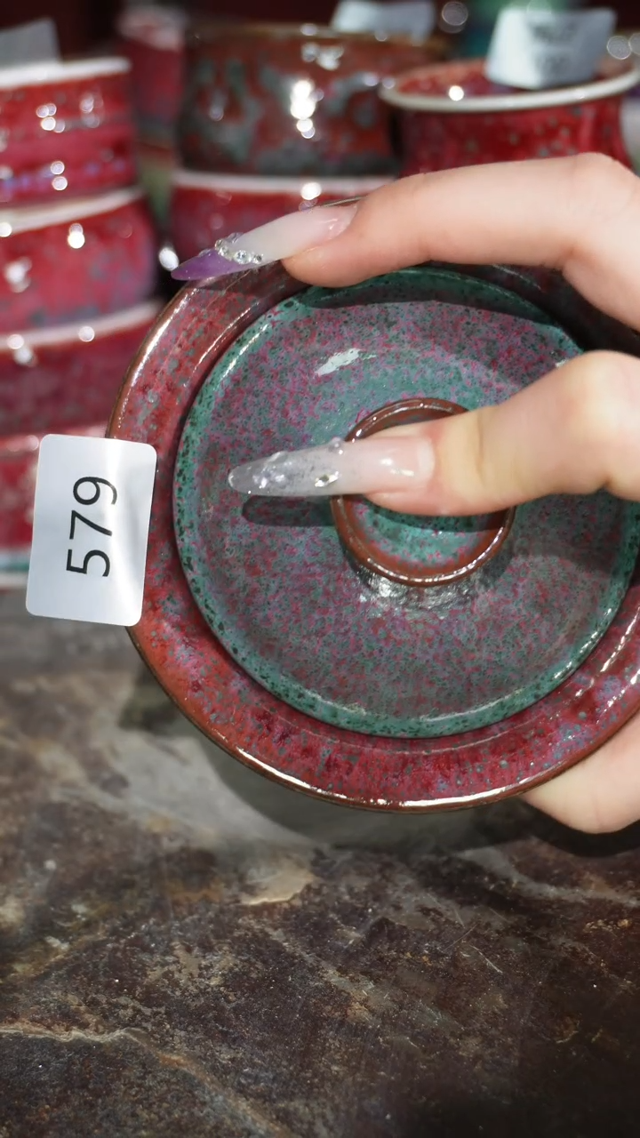 摆件陶精品窑变钧瓷茶器