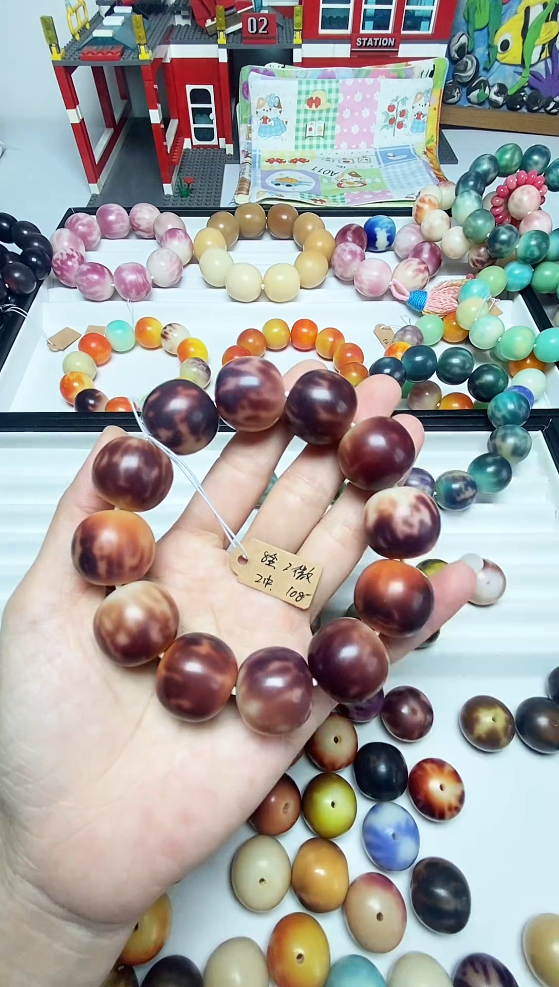 手串菩提根/象牙果手工干磨卡20苹果珠