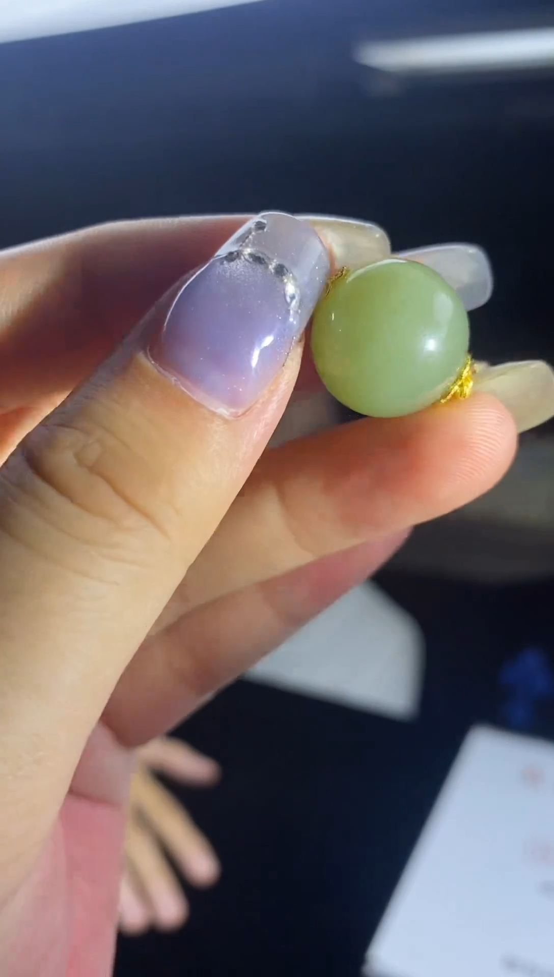 和田玉银S925镶嵌吊坠(不含链)吊坠-D9334