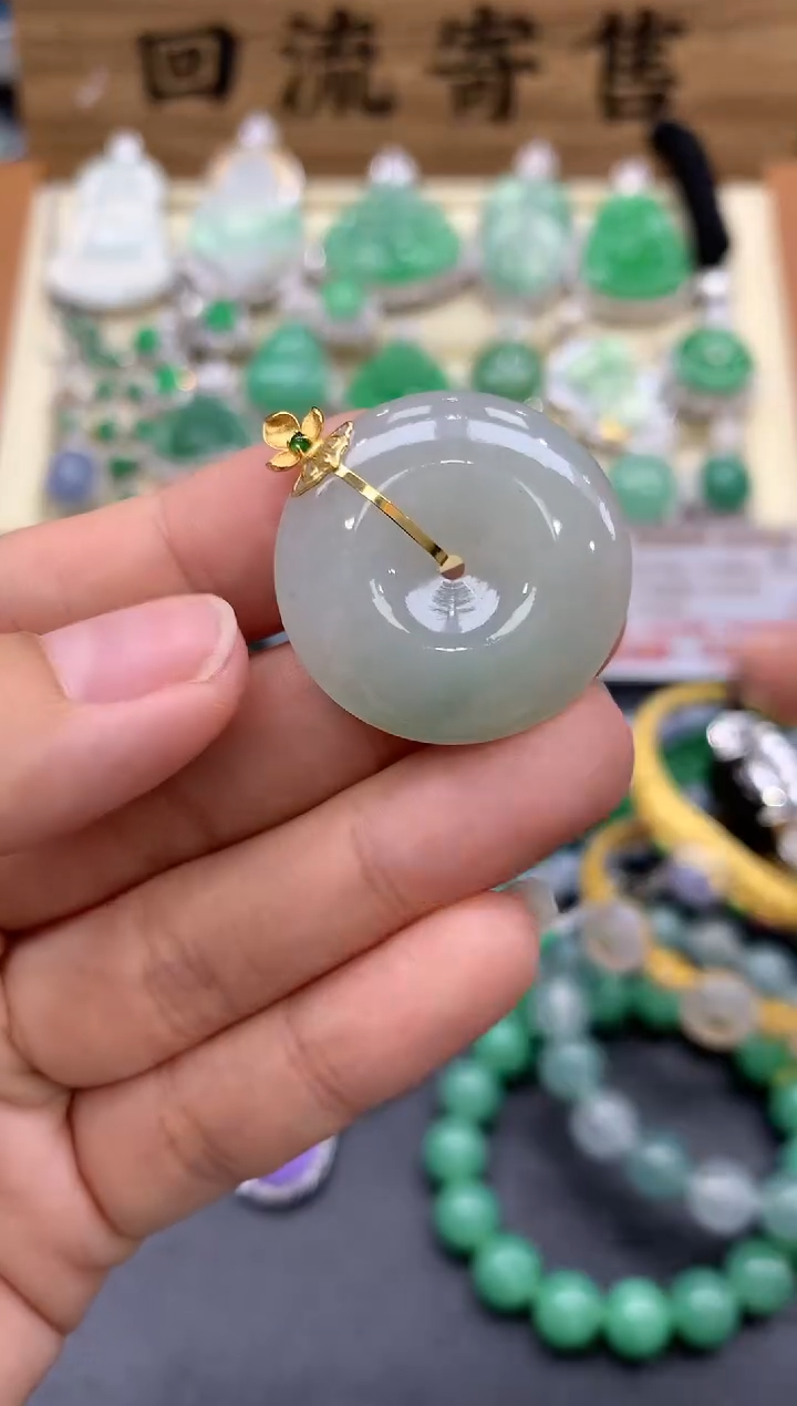 【闪购商品】翡翠颈饰18K金镶嵌246-中国好珍宝