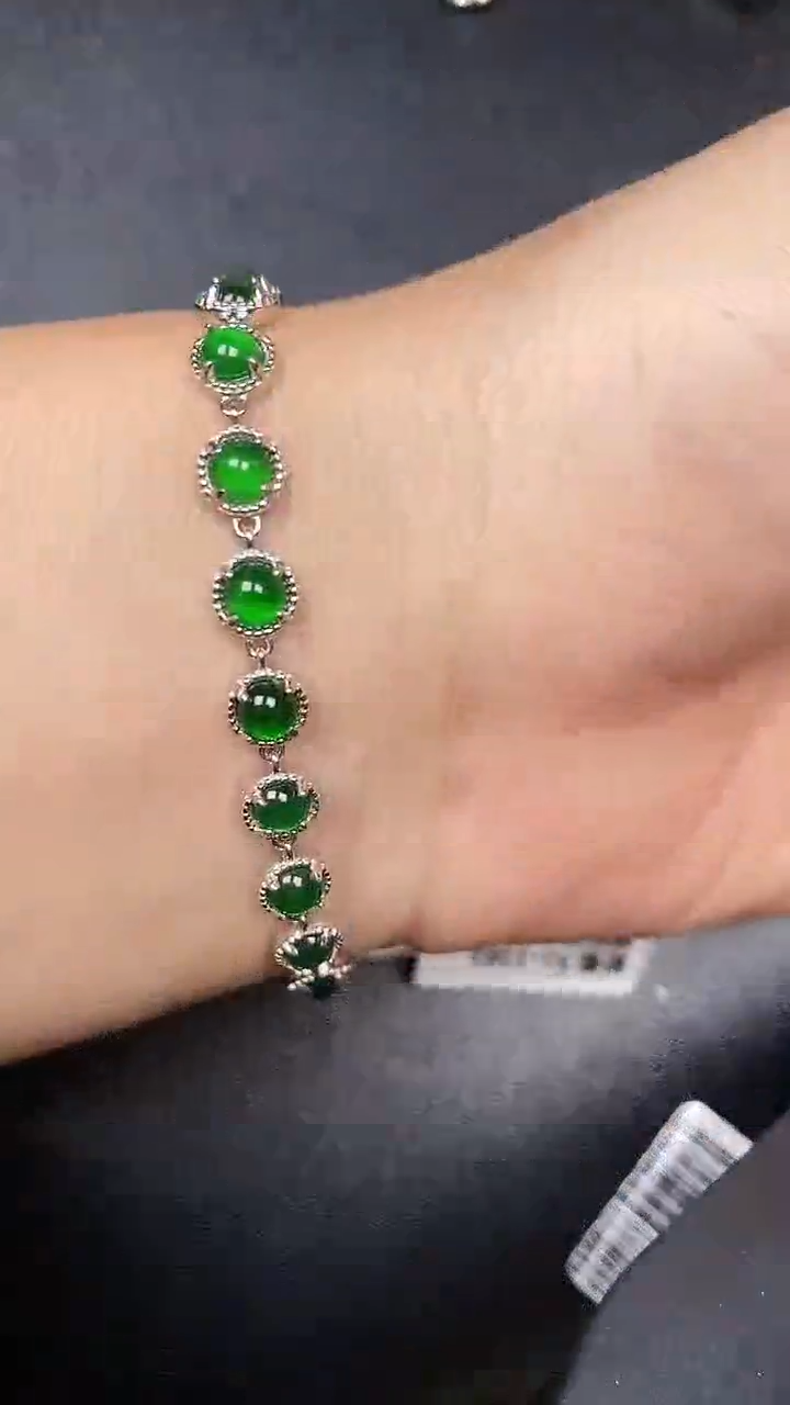 银S925镶嵌戒指翡翠3200