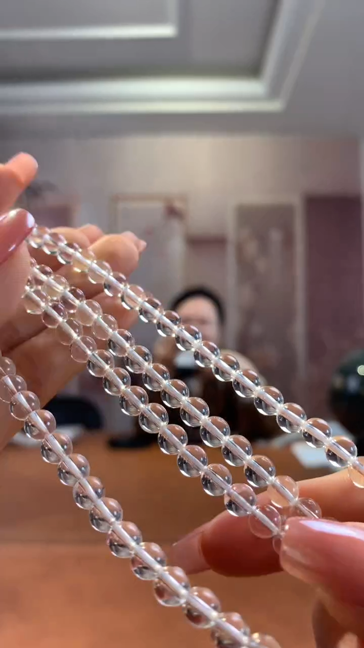【闪购商品】水晶手串未镶嵌6mm白水晶多圈