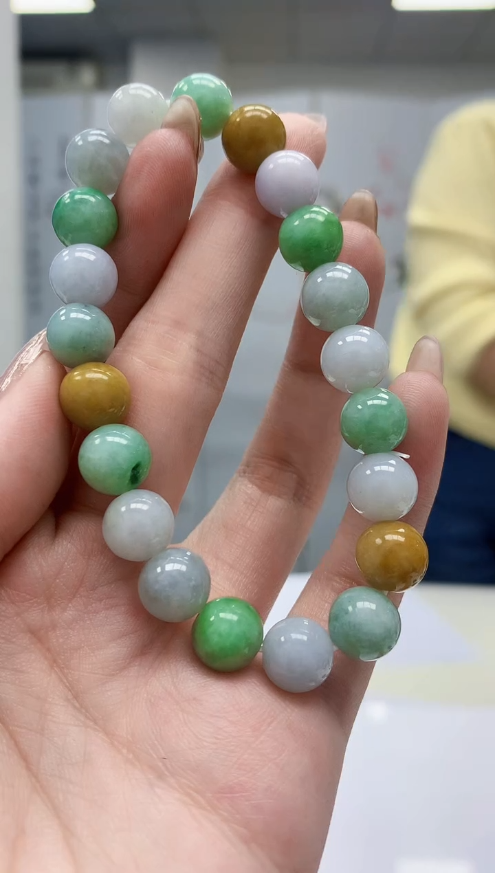 【闪购商品】定制翡翠未镶嵌4902jw-毛货手串123