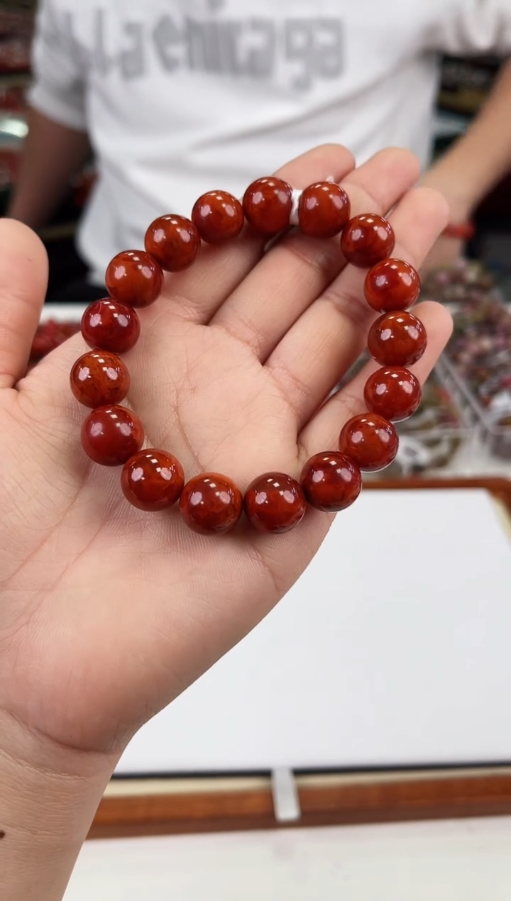 【闪购商品】南红玛瑙瓦西手串12+未镶嵌一个/条