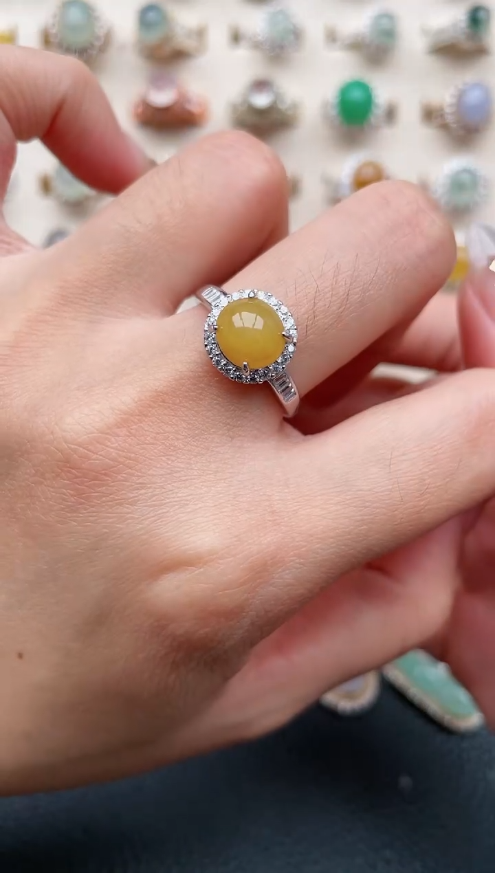 【闪购商品】翡翠戒指银S925镶嵌1111