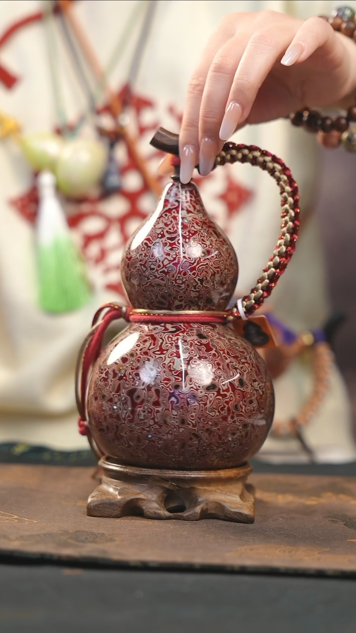 【闪购商品】RC132漆艺酒葫芦不包手串及旋转底座