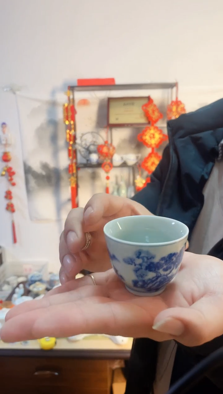 【闪购商品】【瓷心匠物】直播间福利款山居士品茗杯2个