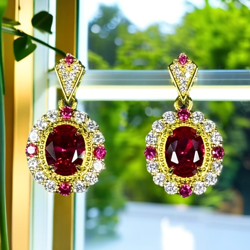 【高端定制】高贵奢藏级红宝石耳坠516