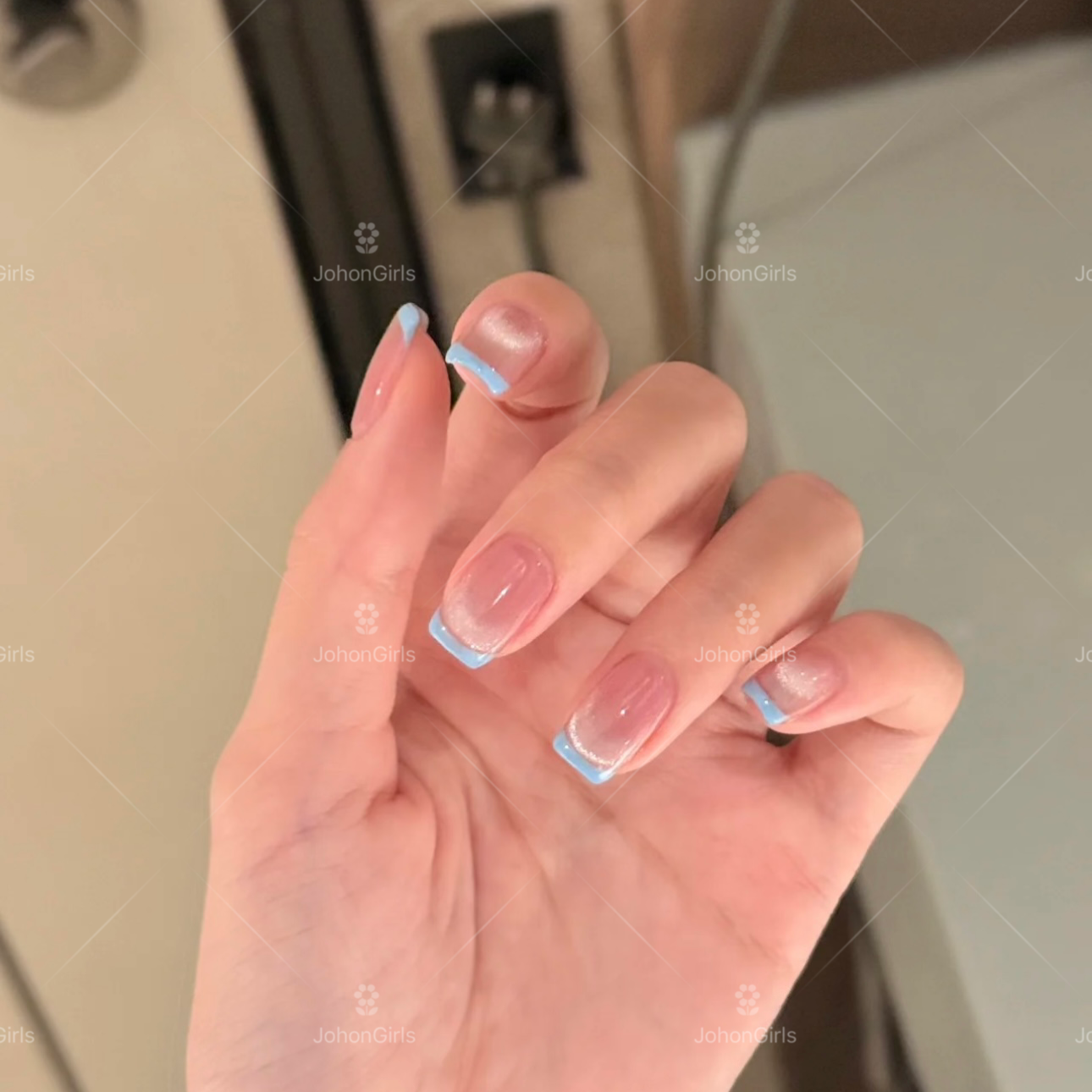 JohonGirls'/琴岛小嫚【清新法式】夏日轻奢百搭显白高级手工穿戴甲