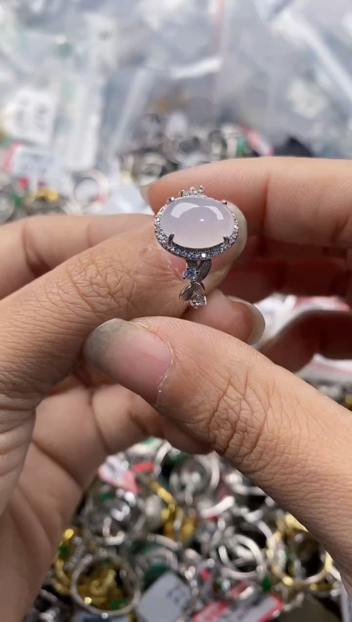 银S925镶嵌戒指翡翠888---5