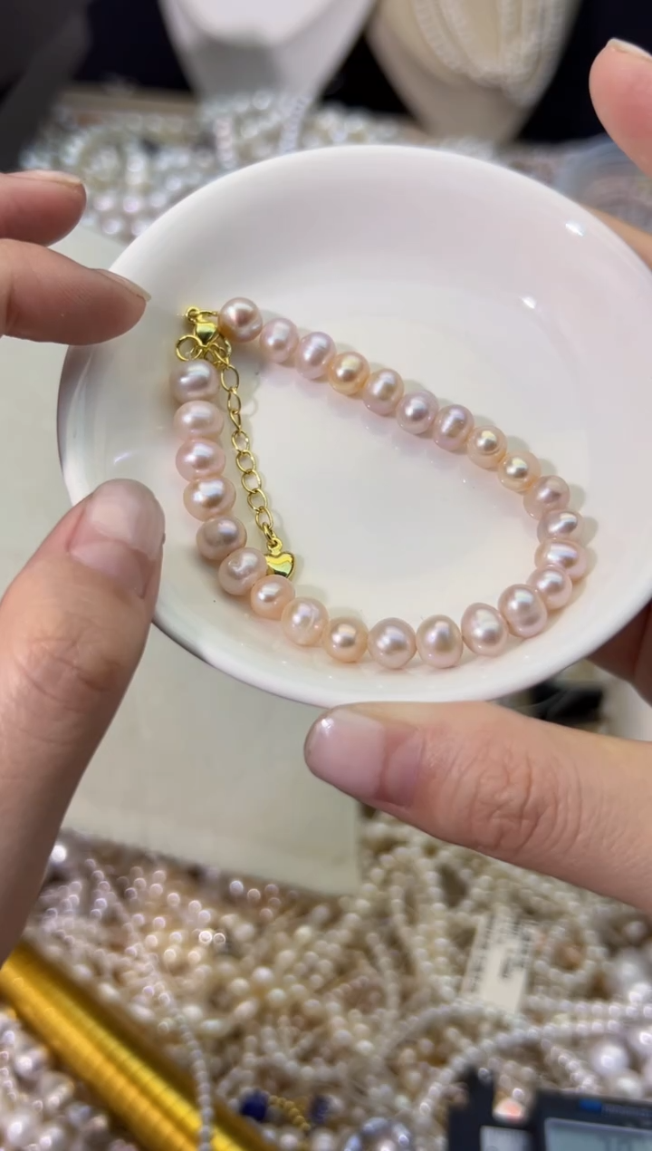 【闪购商品】淡水珍珠5未镶嵌淡粉色*手链