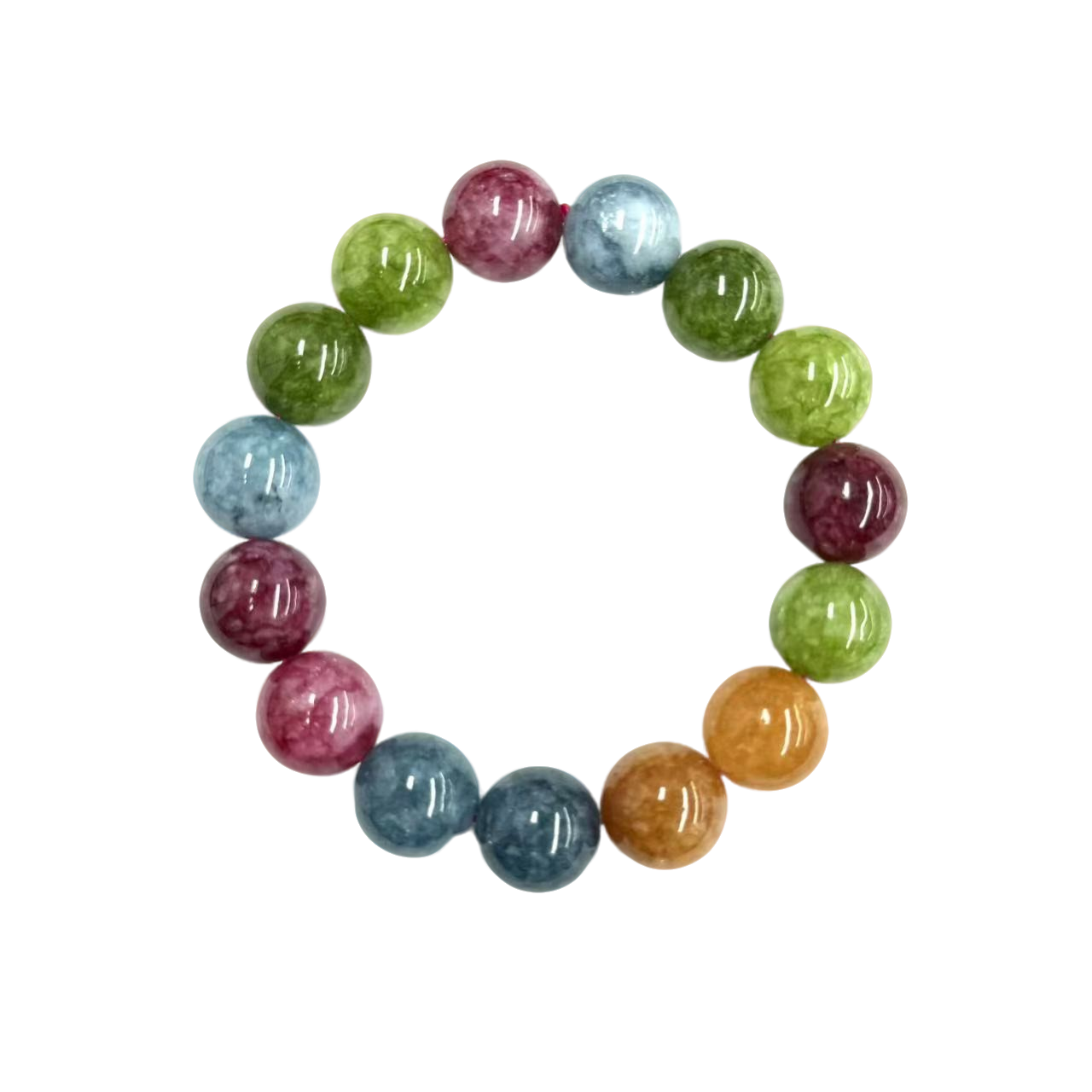 s1484-轻奢设计款多彩圆珠素圈手串-多样性只发一件