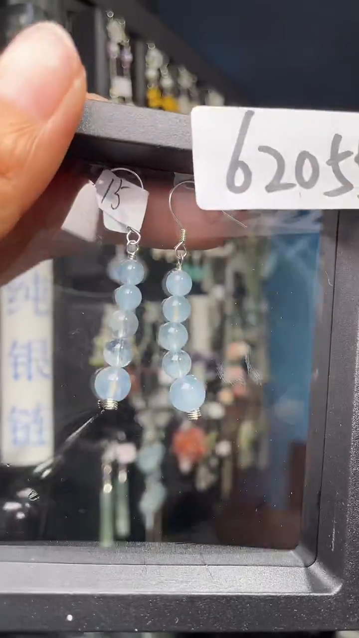 未镶嵌耳饰海蓝宝石喜欢拍