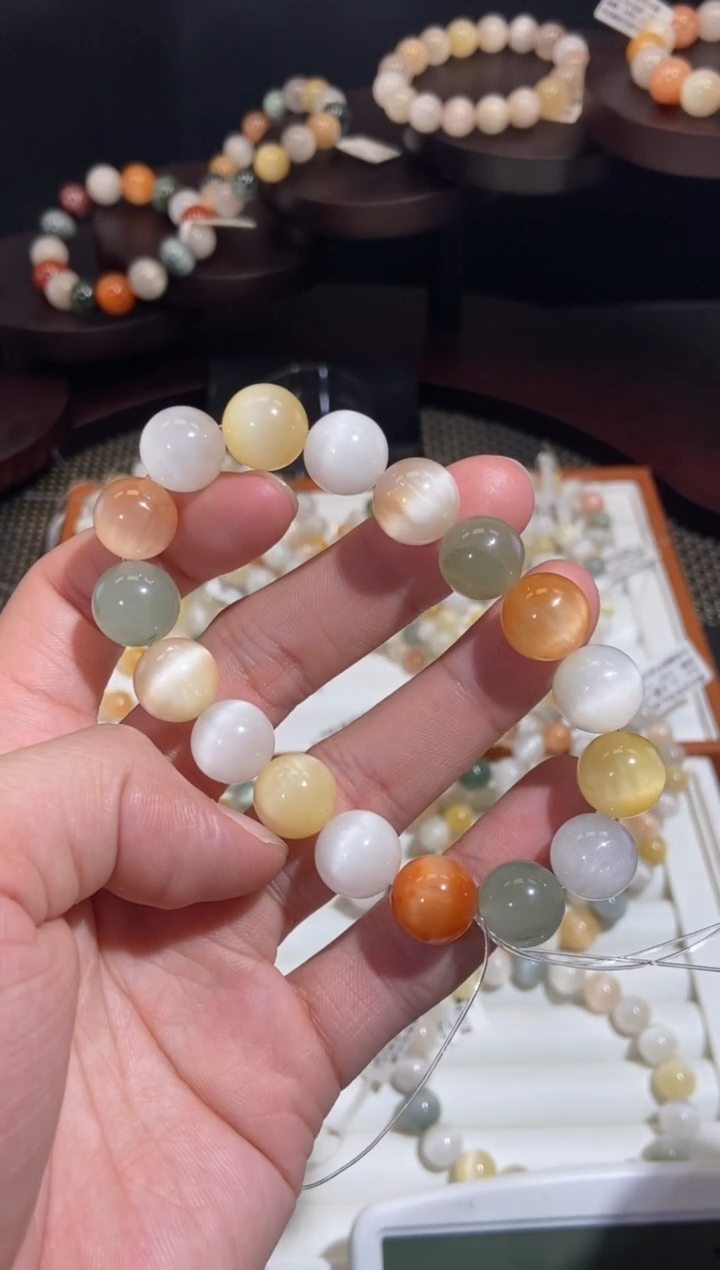 未镶嵌手串水晶15号链接 卡12咪+ 爱马仕橙