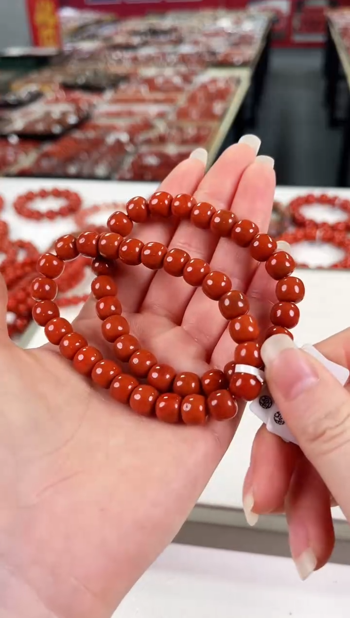 南红玛瑙瓦西老型手串8+未镶嵌（多样式发其一）