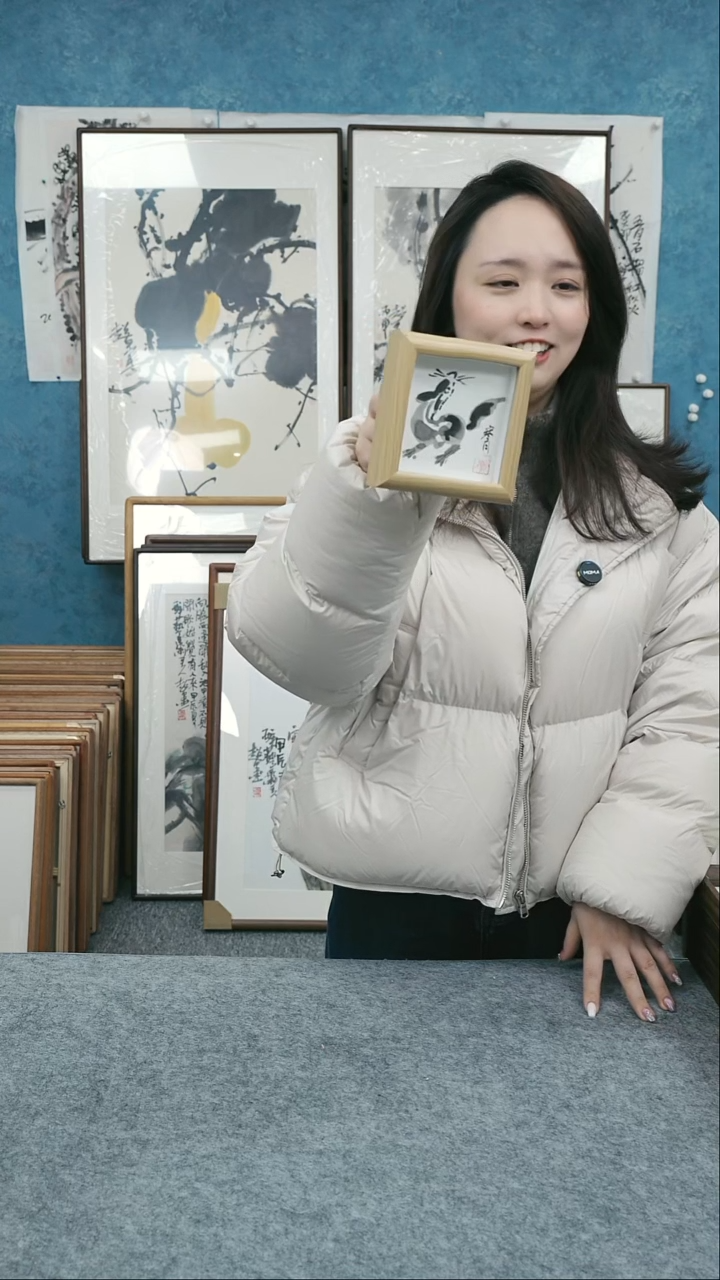 【闪购商品】国画12*12本土老师木质小摆台