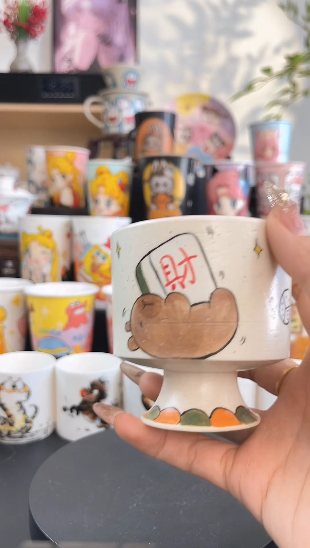 【闪购商品】摆件手工手绘陶瓷小杯杯