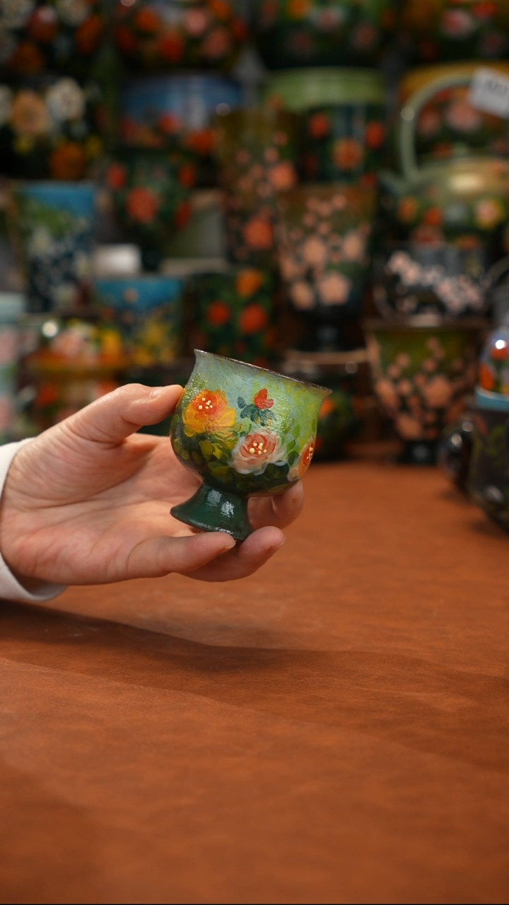 紫砂油画手绘釉下彩