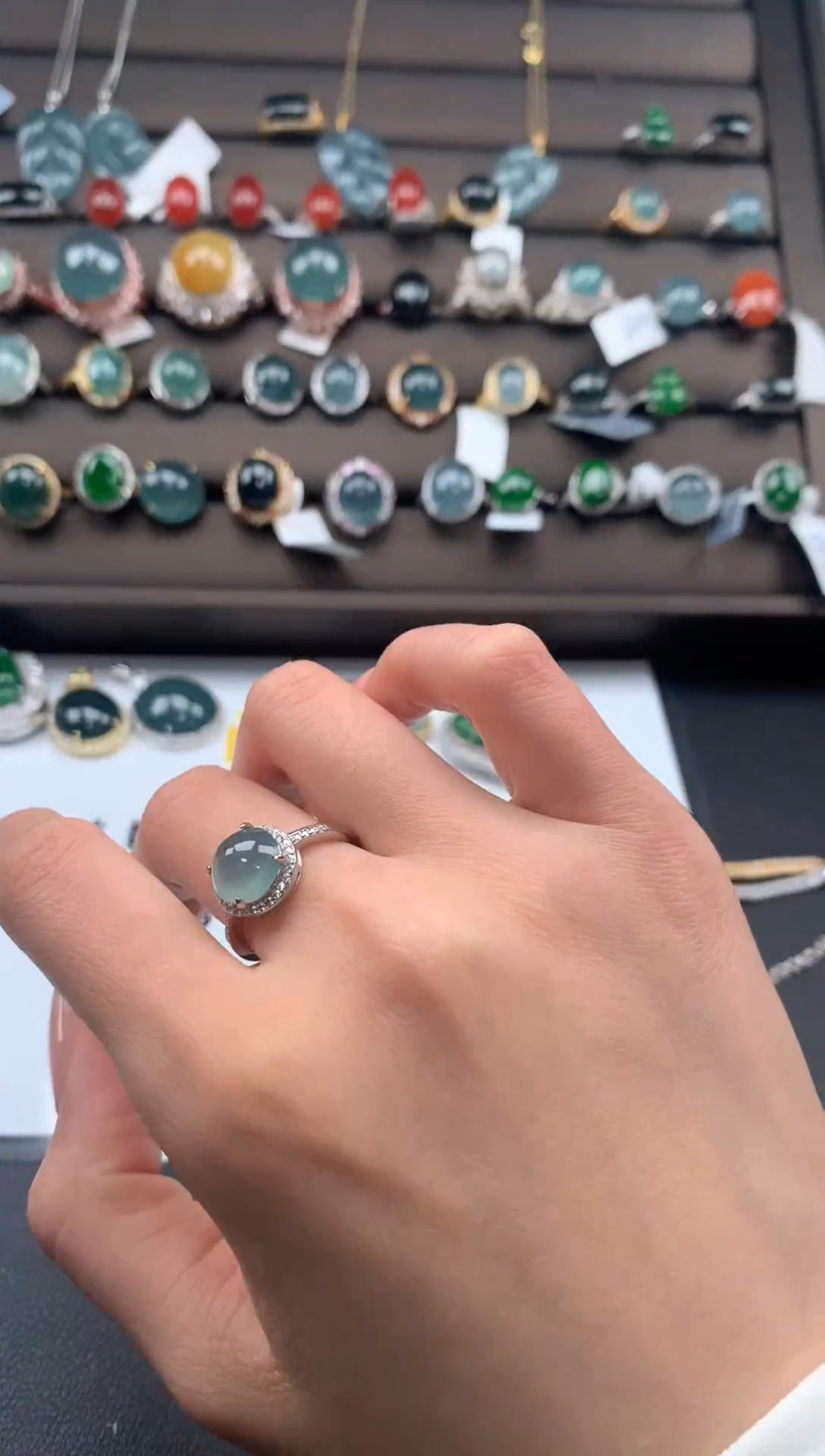 【闪购商品】翡翠戒指银S925镶嵌3213123213