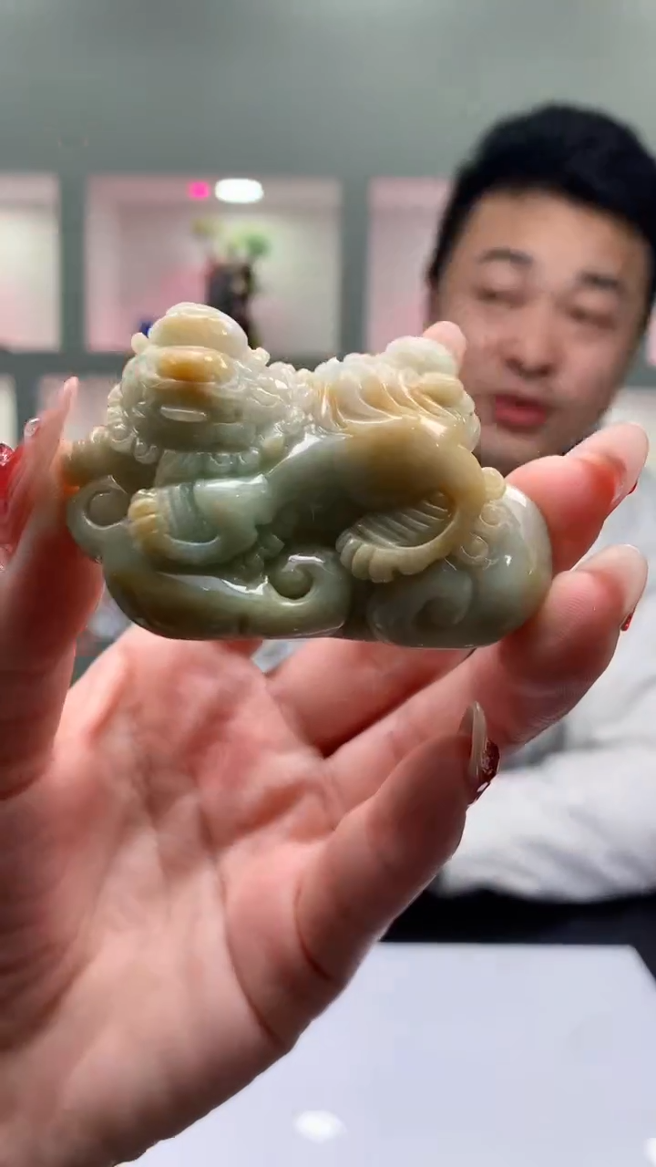 【闪购商品】定制翡翠未镶嵌1023y-毛货挂件14