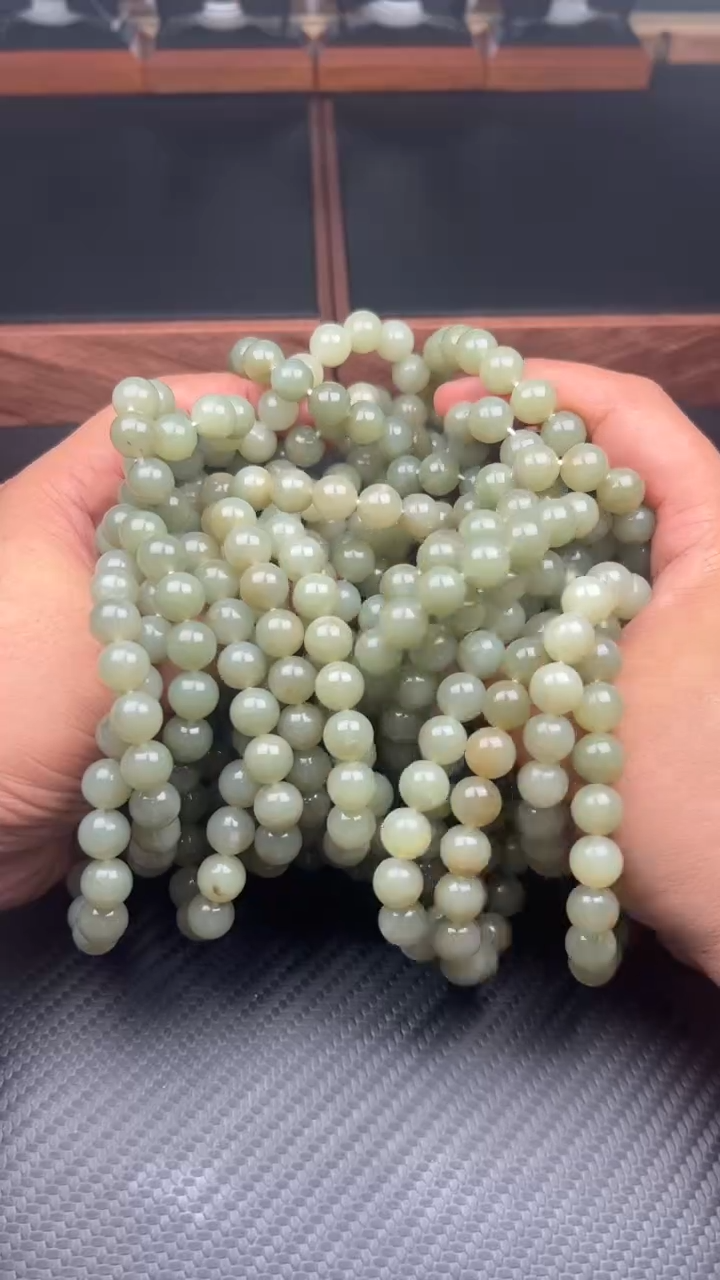 手串未镶嵌和田玉若羌微色差卡10MK多样性发货拍一发一