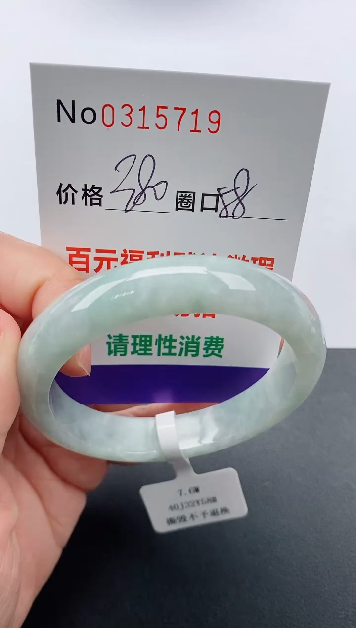 【闪购商品】翡翠手镯未镶嵌天然A货翡翠0315719