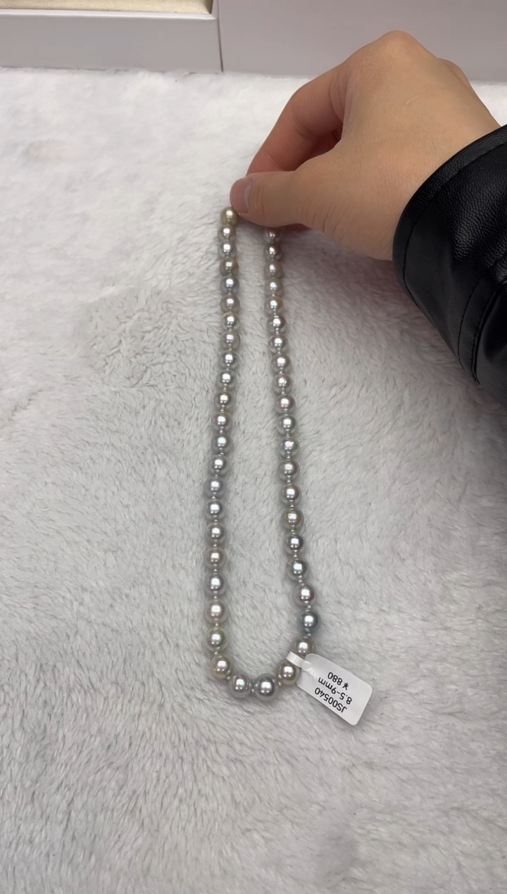 【闪购商品】海水珍珠颈饰未镶嵌AK真多麻8.5-9mm（多样性发一）