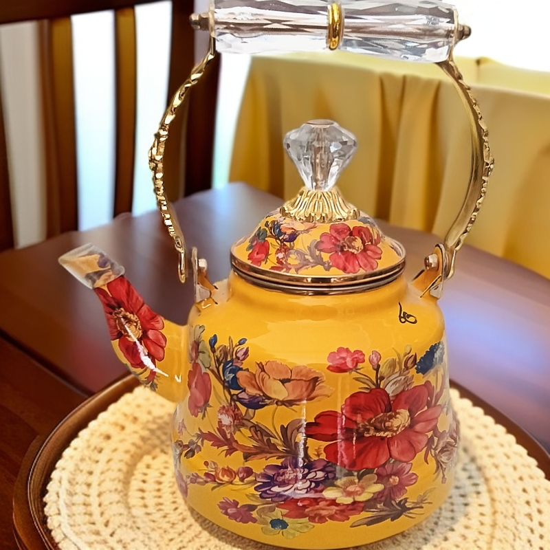 【新疆包邮】3.3升陶瓷壶奶茶壶大容量茶壶带过滤网茶壶泡茶壶